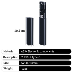2025新款多充电电缆定制徽标4合1 60w Usb C快速数据电缆盒，用于旅行礼品 - Product Image 3
