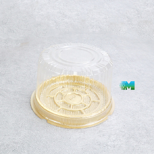 お客様ピック耐久性プラスチックケーキ15.5*15.5 * 9cmホルダーコンパクト透明包装バイブラントベーカリーケーキボックス