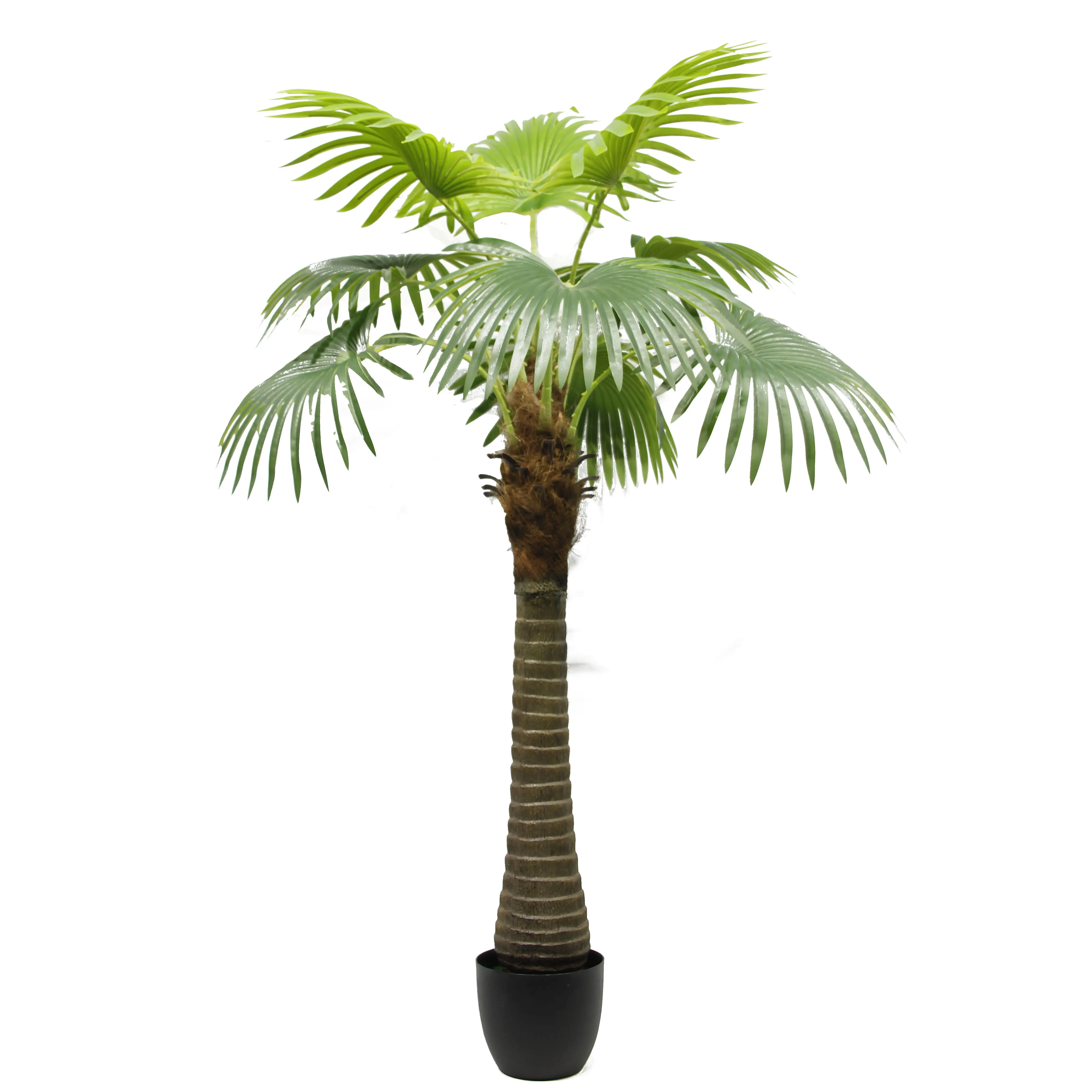 Gerçek dokunmatik yapay Plante 160CM 9 yaprakları Fan palmiye bonsai standı bitkiler dekoratif kapalı ev için açık
