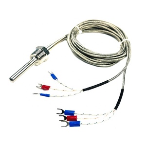 Sensor de temperatura impermeable PT100 de clase A Sensor de temperatura de rosca fija PT1000 personalizable - Product Image 1