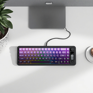 67键DIY交易广东OEM定制语言Teclado Klavye键盘电脑薄膜风格，带屏幕显示和音量旋钮 - Product Image 6