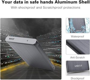 2.5英寸1tb 2tb 4tb 8tb 10tb 12tb USB3.0移动外置便携式硬盘驱动器，适用于笔记本电脑智能电视