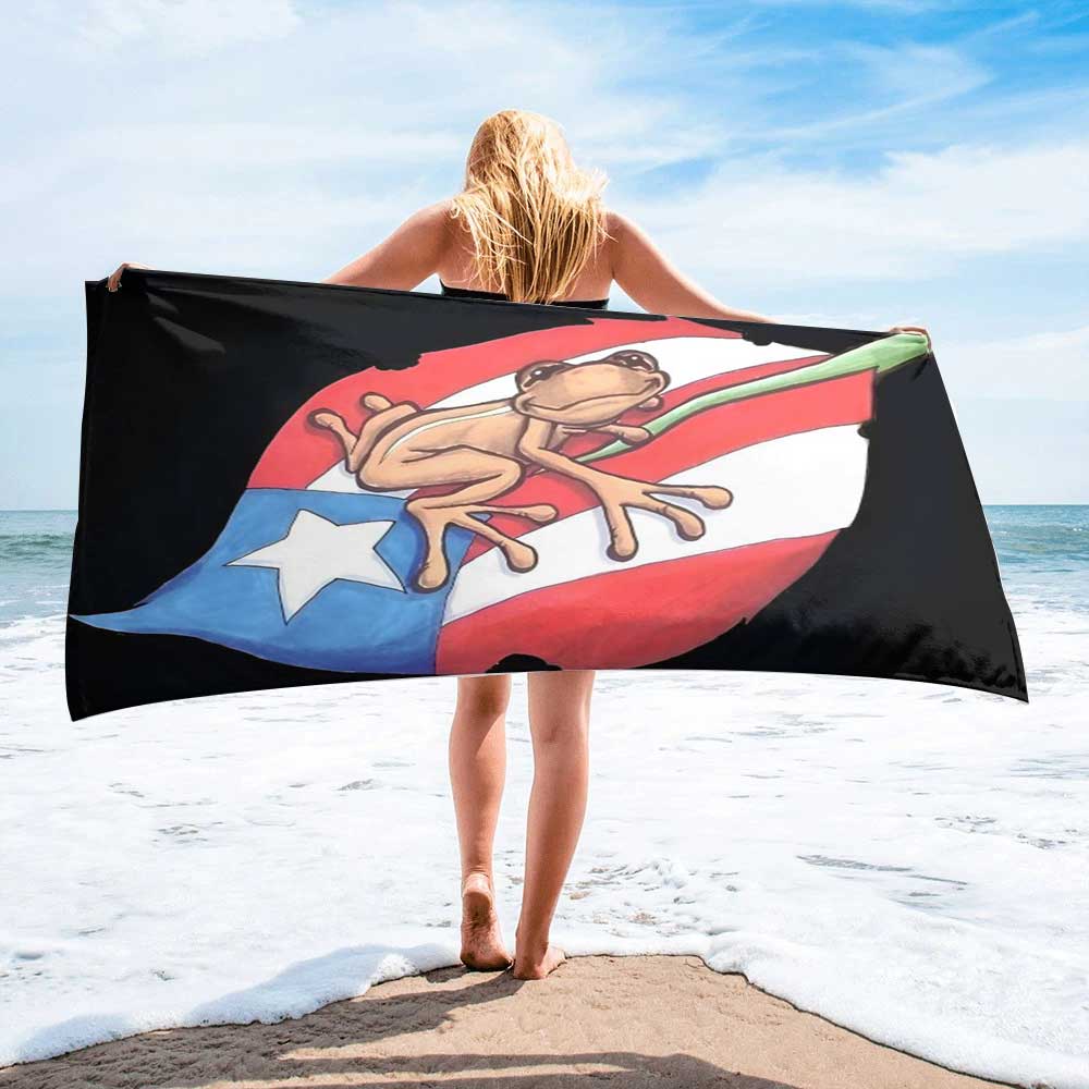PR (6) Black & Red Puerto Rican Flag