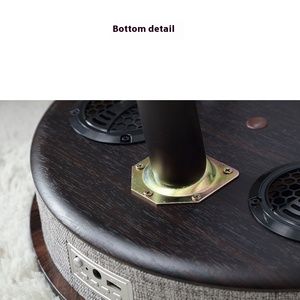 Mesa MDF multifuncional: Audio Bluetooth + carga inalámbrica | Suministro B2B para interiores modernos - Product Image 4