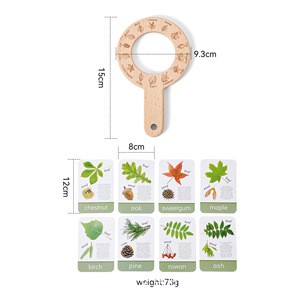 Preschool Science Magnifier Early <strong>Learning</strong> STEM Activity Wooden Magnifying Glass <strong>Explorer</strong> Set Nature Observation - Product Image 2