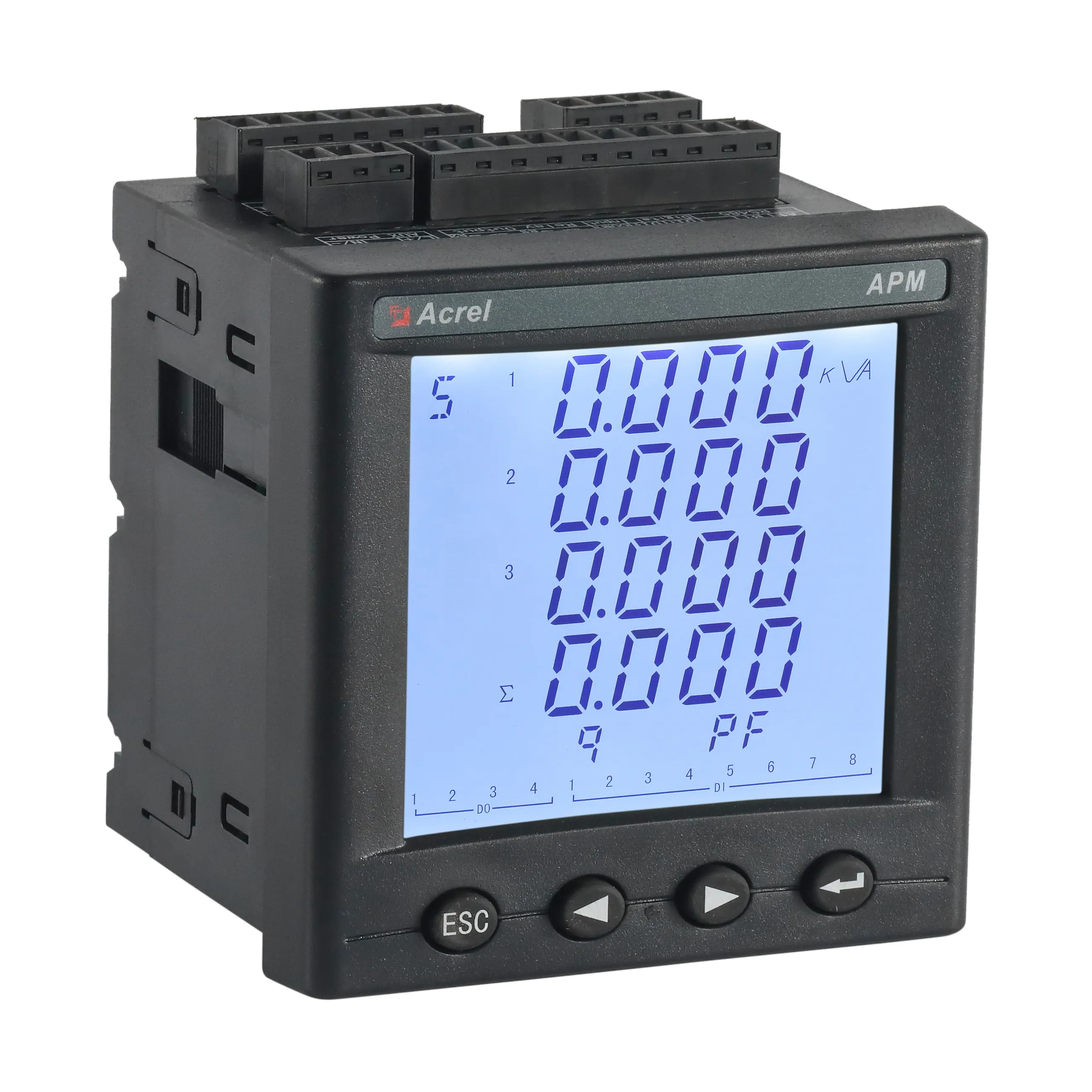 Compteur électrique numérique Apm800 3 phases rs232, analyseur de qualité du réseau électrique