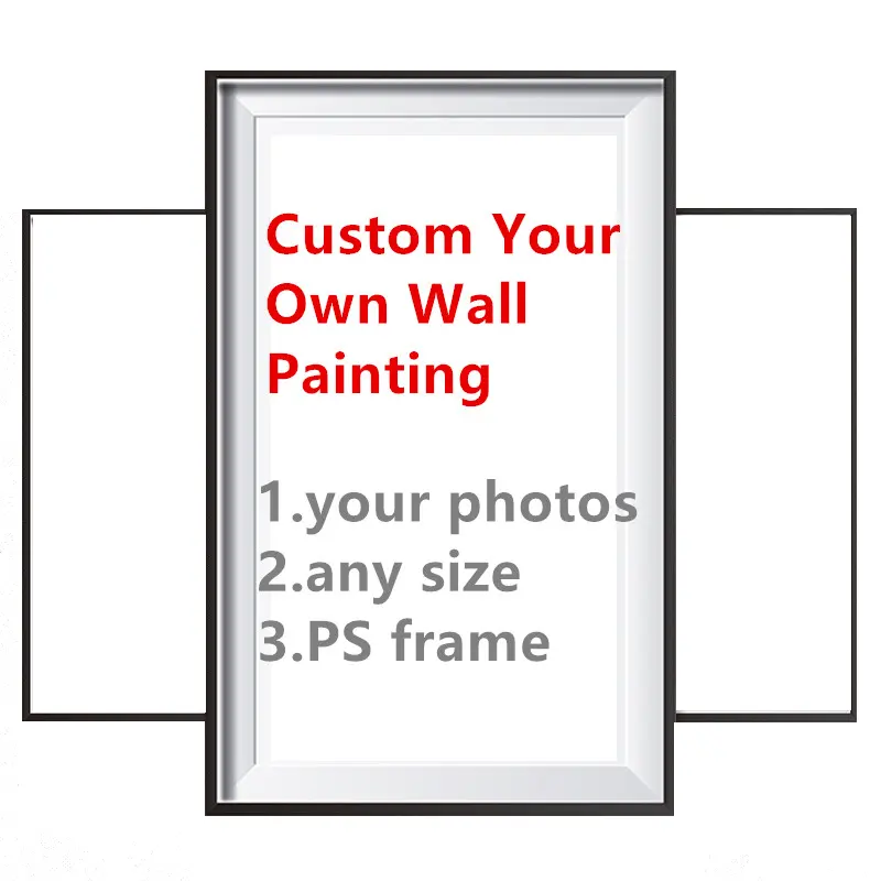 कस्टम दीवार कला फोटो पेंटिंग अनुकूलित नॉर्डिक पोस्टर और प्रिंट दीवार कमरे में रहने वाले सजावट के लिए चित्र