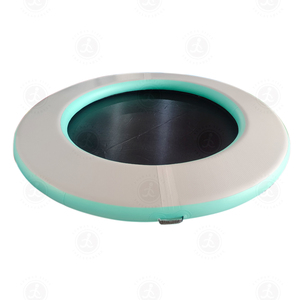 10ft Round Inflatable Floating Dock Stable Platform Raft Swimming Pool Mat With <strong>Mesh</strong> Dog <strong>Ramp</strong> - Product Image 1