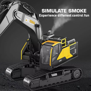 Jinming 18 kanallar alaşım uzaktan kumanda inşaat ekskavatör araçlar oyuncak sprey ile 1:18 RC Diecast Model arabalar - Product Image 2