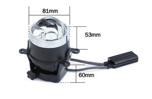 Fabrika Universal + 2 BI LED araba LED sis lambası lazer lens Led far 65W 6500lm projektör lens 12V evrensel arabalar için uygun - Product Image 4