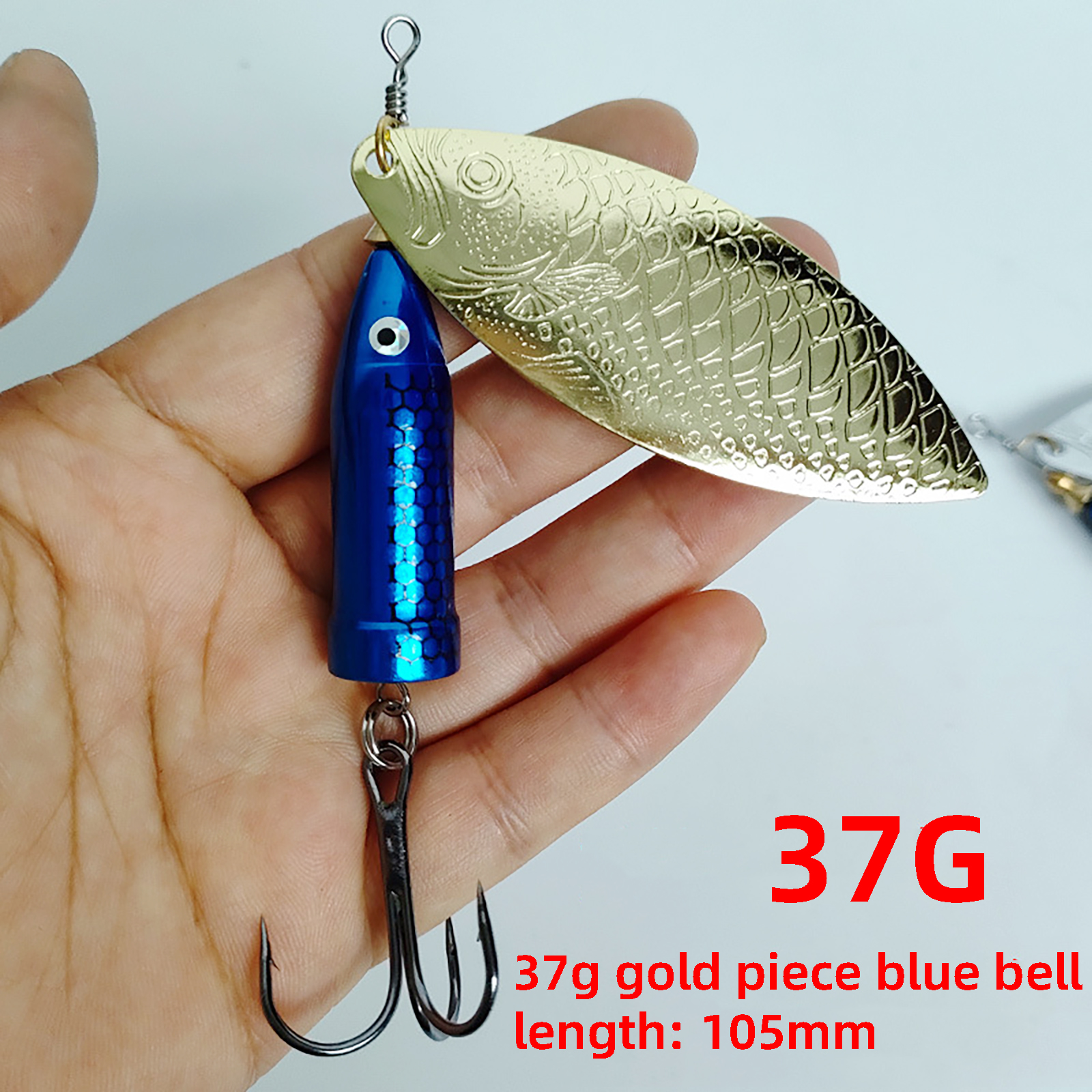 Pièce d'or 37g cloche bleue