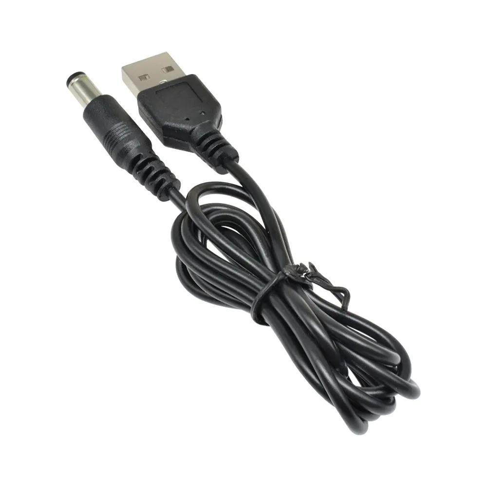 1PCS USB 2.0 to DC 5.5mm X2.1mm 5.5X2.1 0.8M USB to power line Cable MCU Power supply
