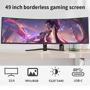 Monitor de juego curvo ultra ancho de 49 pulgadas 5K 165Hz pantalla de ordenador de escritorio LED LCD RGB PC 165Hz monitores altavoz incorporado - Product Image 2