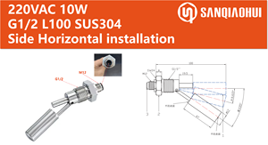 SQH109 SS304 1/2 thread water tank <strong>float</strong> <strong>level</strong> <strong>switch</strong> Side <strong>Level</strong> <strong>Sensor</strong> <strong>Switch</strong> For Chemical Liquid <strong>Level</strong> <strong>Control</strong> M12 Female - Product Image 3