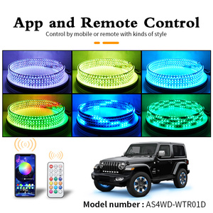 כפול צד LED גלגל טבעת אור עם בלם הפעל אותות חיווי RGB צבעים מהבהב שינוי צמיג אורות