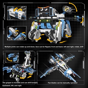 STEM Educational Toys <strong>Programming</strong> Remote Control Electric <strong>Variable</strong> Interstellar Machine Dog Compatible Puzzle Building Block Toy - Product Image 3