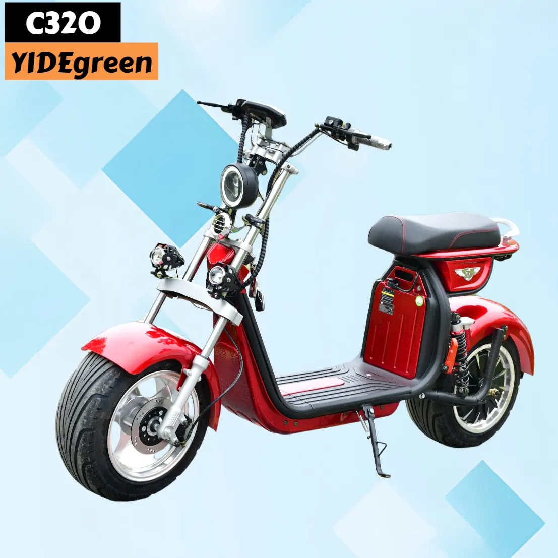 2023 scooter moped elétrico com poderoso motor, eec citycoco 3000w no armazém da ue
