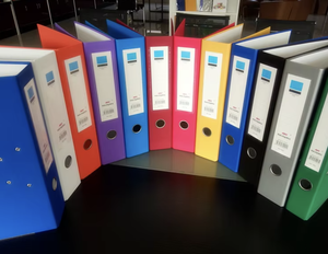 Porte-documents <span class=keywords><strong>A4</strong></span> en plastique rigide, pochette pour documents en PP, papeterie pour usage de bureau, classeur à levier en marbre - Product Image 1