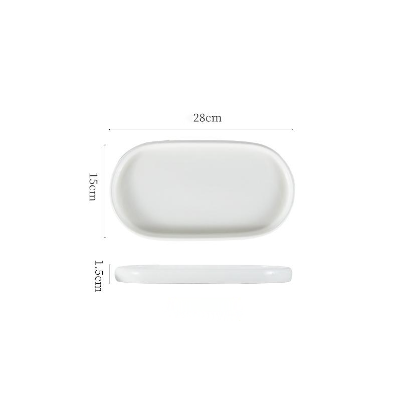 assiette blanche de 11 pouces