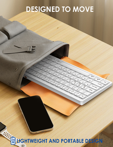 Teclado inalámbrico recargable de modo dual de 84 teclas, 2,4G/USB para ordenador de oficina, estructura de botón de pie de tijera, teclado BT, nuevo producto - Product Image 2
