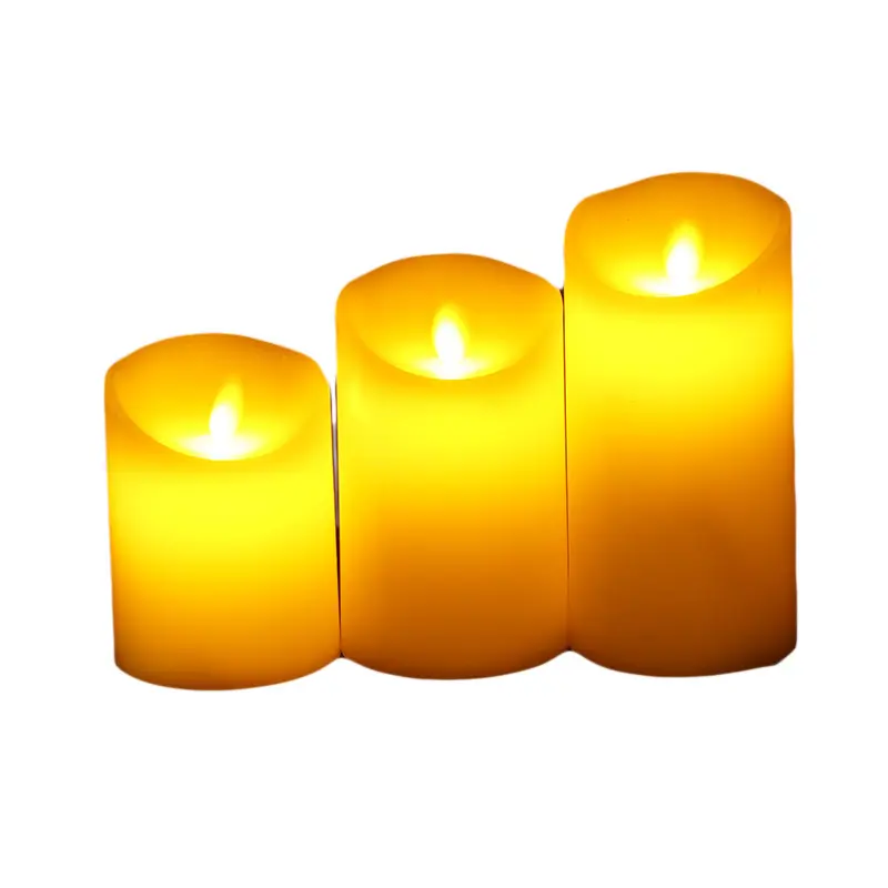 Led lume di candela elettronica mini supporto di plastica 3 pz SET di compleanno proposta di luce di atmosfera candela all'ingrosso