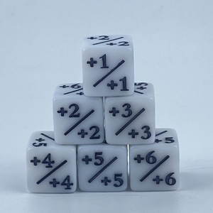 Semi 16mm +/- Plus Sign Minus Sign Stationery Plastic Cube Plastic Dice +1 and -1 Counter Dice - Product Image 5