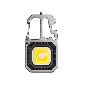 Factory Wholesale Custom Multifunctional Outdoor USB Mini <strong>Led</strong> Cob Keychain Light - Product Image 1