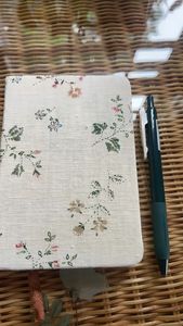 Tree <strong>Print</strong> Linen Cover <strong>Notebook</strong> Handmade University Ruled Journal Floral Diary <strong>with</strong> Inner Pages - Product Image 5