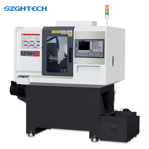 Máquina de torno cnc min económica de 2 ejes, proceso de metal con control
