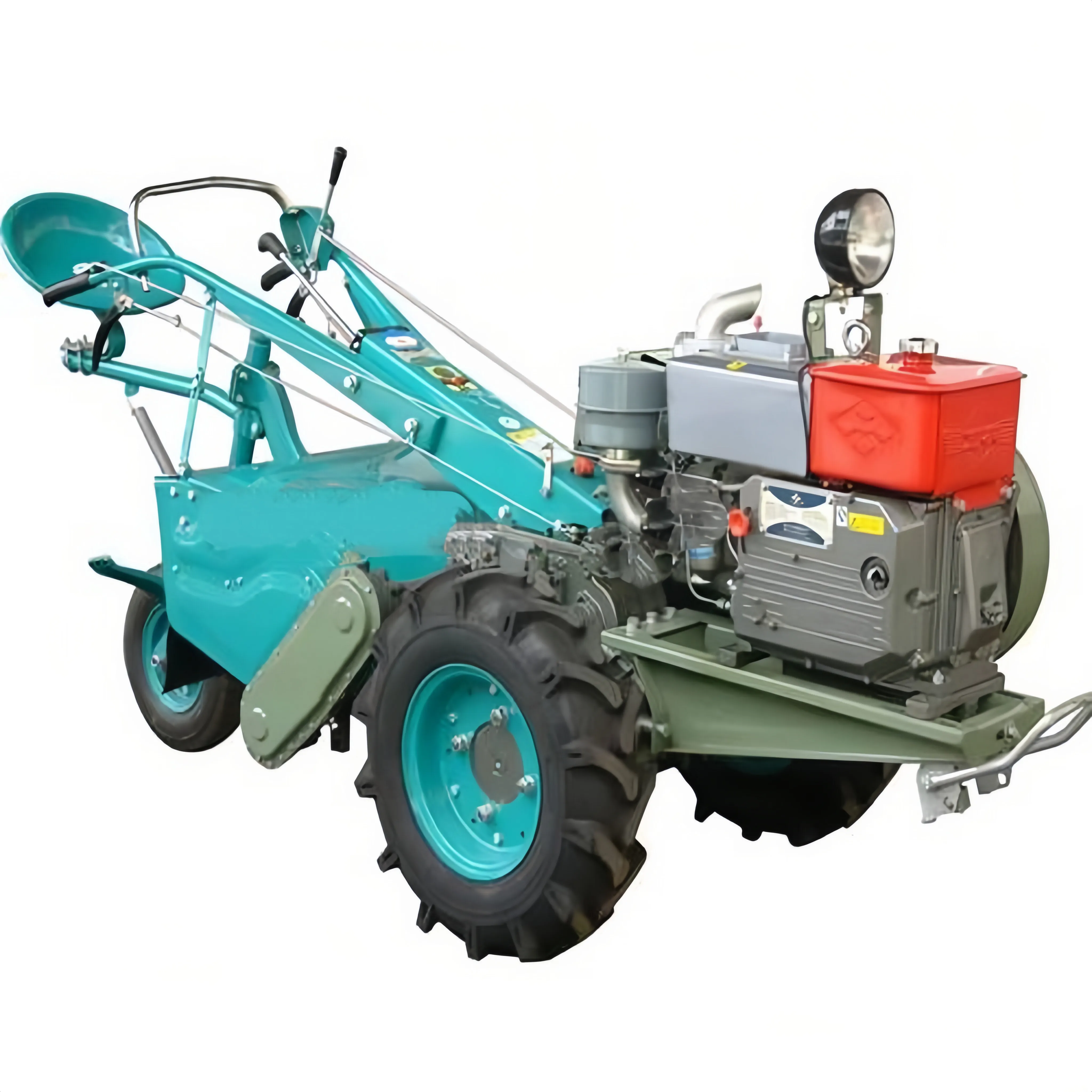 Cultivateur diesel puissant multifonction Motoculteur multi-culture 15 Hp à 25 HP Tracteur à pied