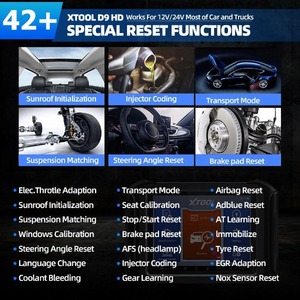 XTOOL D9HD ağır kamyon teşhis aracı tüm sistem xtool d9 hd 12V 24V kamyon tarayıcı ECU kodlama anahtar programlama DPF sıfırlama