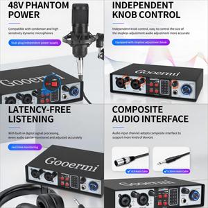 Mezclador de interfaz de audio multifuncional para venta al por mayor Interfaz de mezclador de audio