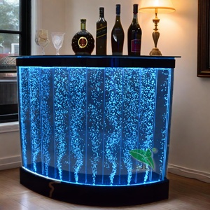 商用家具发光二极管水族馆水泡弧形酒吧柜台接待桌 - Product Image 2