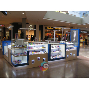 Fashion Design Cell Phone Display Stand Rack Mdf Wood <strong>Computer</strong> Cell Showcase Phone Shop Furniture for Sale OEM - Product Image 3
