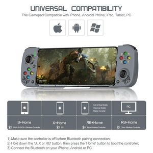 D3 Wireless BT Gamepad per Android/IOS/Win 7 10 11/MAC OS/PC/Switch del telefono cellulare Stretching Controller di gioco - Product Image 2