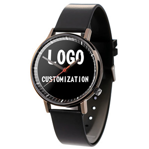 定制Logo DIY创意表盘男女石英表硅胶表带中国定制图案手表 - Product Image 1