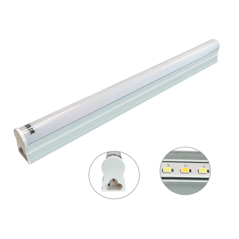 1ft 2ft 3ft 4ft 4W 9W 14W 18W AC220V 3 CCT ayarlanabilir led ışık linkable t5 entegre led tüpler ışık