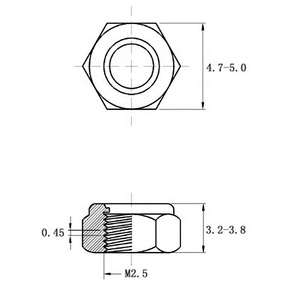 Đai Ốc Tự Khóa Nhà Máy Đai Ốc Khóa Bằng Thép Không Gỉ Din985 Đai Ốc Khóa Lục Giác Chèn Nylon - Product Image 4