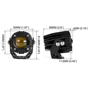 OGA MT20 Dual Color <strong>2</strong>&quot; Motor Led Driving Light 20W White Yellow Led Motorcycle Light - Product Image 6