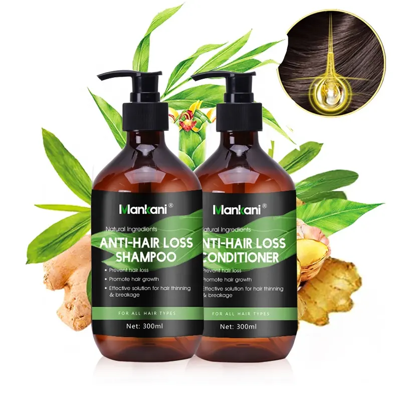 Private Label Haaruitval Product Organische Shampoo En Conditioner Set Voor Zwarte Haargroei Shampoo Voor Vet Haar