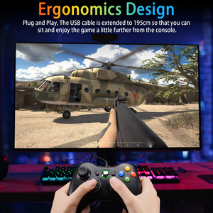 Microsoft Xboxs360コントローラー用ゲームパッド有線ジョイスティックジョイパッドUSBゲームパッドコントロールXboxs360コントローラーおよびPC - Product Image 4