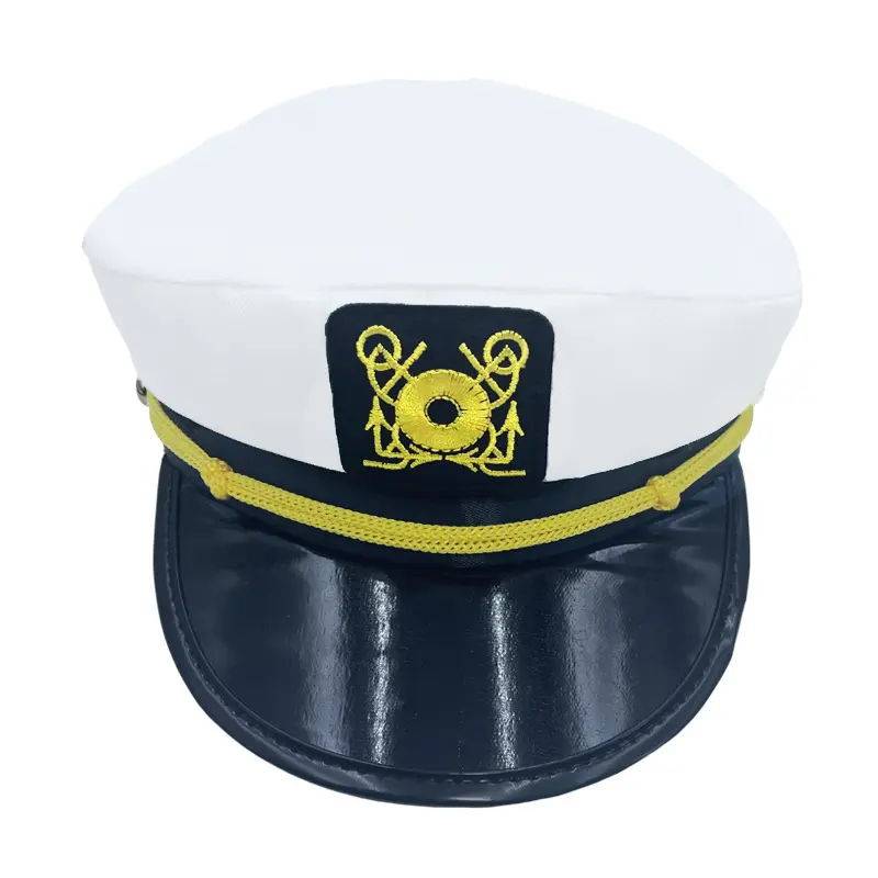 Alta qualidade Homens e mulheres Fun cospla Nightclub Marinha Stage Show Hat Popeye Hat Algodão show uniforme Capitão chapéu