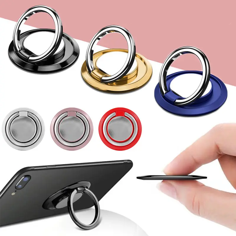 Magnetic Phone Finger Ring Holder Universal Luxury Rotatable Mobile Phone Stand Grip Back Sticker Bracket for iPhone 14 Pro Max