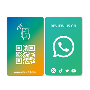 RFID NFC Business Review Link Código QR NTAG213 Tarjeta NFC de negocios en blanco para Tiktok Youtube - Product Image 3