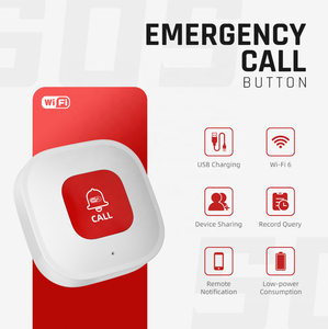 Button WiFi SOS <strong>with</strong> Neck <strong>String</strong> -Tuya Smart Life APP Compatible - Type-<strong>C</strong> USB - Rechargeable Battery - Product Image 4