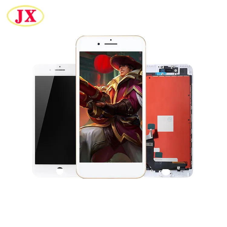 [Jx] A +++ Lcd Ponsel untuk Iphone 7 Plus Lcd Motherboard Ponsel dan Digitizer Hitam & PUTIH