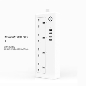 LEDEAST XS-A25 Voice Control Phone App Control Smart Life UK Plug <strong>Multi</strong> <strong>Function</strong> Wifi Outlet <strong>Socket</strong> <strong>With</strong> 4 <strong>USB</strong> Ports