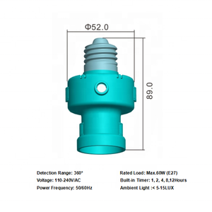 Держатель датчика управления светом ST472 E27 со встроенным таймером - Product Image 4