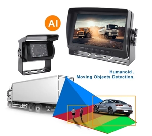 BSD <strong>Monitor</strong> Security Backup Camera System 4-channel Camara Quad Screen Blind Spot Motion 360 View DC12V for Car Reverse Aid