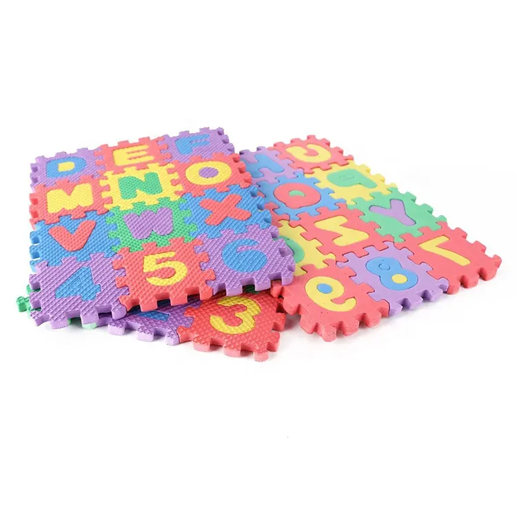 Estera de juego para niños, alfombra de espuma de dibujos animados, no tóxica, sin olor, con alfabeto/número